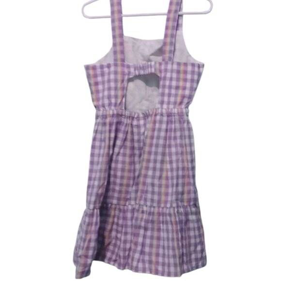 Cat & Jack Girl's Sleeveless Gingham Embroidered Tier Sundress Size (S) 6/7 - Picture 2 of 7